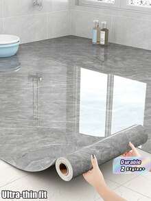 1Roll Self-Adhesive Vinyl Floor Tiles, Waterproof Non-Slip Anti-Mold Scratch-Resistant Ultra-Thin 30Sec DIY Upgrade, Elegant Stone/Marble Texture Bathroom Wall Floor Sticker For Rental Apartment Dorm Kitchen Balcony Makeover - multicolor - View 1