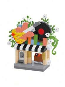 POKOJA LAND 1pc Aesthetic Summer Market Building Blocks – Chic Perfume, BBQ & Soda Stand – Dreamy Desktop Accent For Minimalist Home Decor – Sentimental Valentine's Day & Festive Gift For Special Moments - Multicolor - View 8