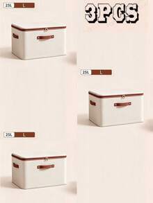 1/3pcs Clothing Storage, Foldable And Portable Storage Box, Wardrobe Storage Dust-Proof Garment And Bedding Organizer, Spring-Type Household Storage Container - Convenient And Space-Saving, Suitable For Storage Of Bedding, Fabrics, Spring Clothes - Multicolor - View 11