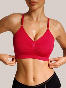 Barelissa 1pc Red Seamless Casual Underwear - Red - View 5