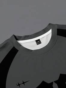 Aesthetic Post Men's Numeric Print Short Sleeve Casual T-Shirt, Soccer - Multicolor - View 3