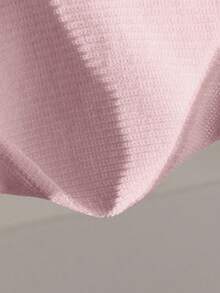 SHEIN Tween Girl Casual Versatile Solid Color Cropped Cardigan - Baby Pink - View 5