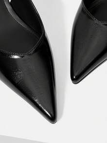 Mnmlis Pointed Wedge Heel Elegant And Simple Backspace Commuter Versatile Wedge Heel Shoes Fall Shoes - Black - View 3