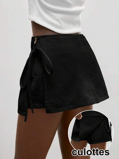 Maija Women's Casual Versatile Lace-Up Wrap Denim Shorts