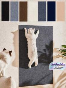 1pc Adjustable Self-Adhesive Cat Scratch Pad, Furniture/Carpet Protector, Suitable For Indoor Use, Can Replace Carpet On Cat Tree/Scratching Post, Customizable Size - Multicolor - View 1