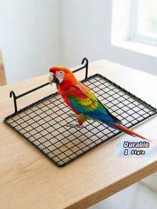 1 Piece Of Iron Hollow Hanging Parrot Station Net Platform Rest Platform Toy To Expand Birdcage Space Birdcage Landscape Decoration Accessories For All Seasons - Multicolor - View 1