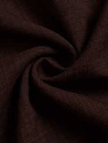 Elenzga 女款時尚通勤休閒優雅純色寬腿長褲 教師節職場商務深棕色秋季 - 棕色 - 查看 6