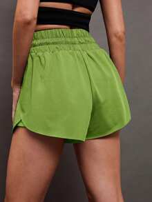 Activina Women's Solid Color Drawstring Waist Pickleball Tennis Shorts All Season Ralphlauren Old Money For Daily Casual Wear Running Casual Youthful - Green - View 7
