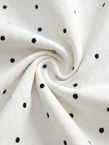lacRébo Women's Polka Dot Pattern Pocket Straight Leg Loose Casual Versatile Denim Jeans - White - View 9
