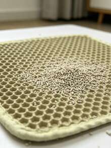 1pc Double-Layer EVA Cat Litter Mat, Washable, Anti-Scattering & Anti-Splash, Cat Foot Mat For Litter Box, Cat Supplies - Multicolor - View 8