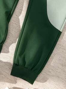 Young Boy Comfortable Fun Sports Long Pants, Color Block Design, Suitable For Autumn/Winter/Spring, Easy And Comfortable, Autumn/Winter Must-Wear, Back To School, Party, Suitable For Outdoor Picnic, Street Photography, Campus, Holiday, Gift Use - Multicolor - View 4
