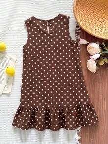 Emery Rose Kids Emery Rose Kids 少女波點休閒度假旅行洋裝 - 彩色 - 查看 6