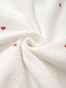 GlowEve CURVE Plus Size Elegant Heart Pattern Lace Trim V-Neck Long Sleeve Cardigan - White - View 8