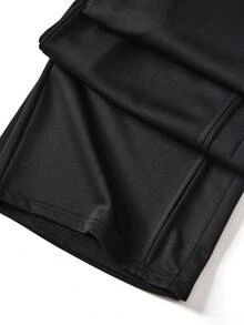 Rusticease Solid Color Drawstring Waist Loose Fit Long Pants For Middle-Aged And Elderly Women Office Formal Black Fall Casual - Black - View 5
