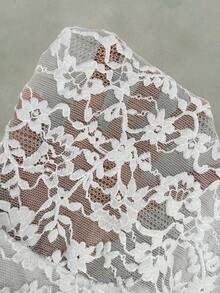 Bohemela 女款休閒性感度假針織細肩帶背心，對比蕾絲設計，白色花卉，適合夜晚外出與夏季穿著 - 白色 - 查看 8
