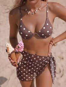 Swim SXY Two-Piece Swimsuit, Polka Dot Print Random, With Underwire - Multicolor - View 2