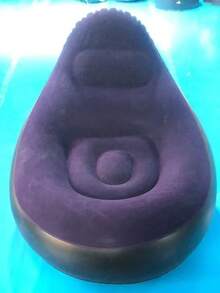 Kursi Santai Tiup Dewasa (Pompa Udara Tidak Termasuk), Sofa Malas Lipat & Portabel dengan Sandaran Kaki, Sofa Udara untuk Ruang Tamu & Kamar Tidur - Sofa tiup pemalas kopi - View 6