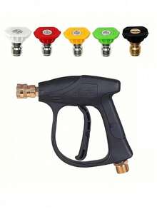 Pistol Semprot Tekanan Tinggi Multifungsi - Cocok untuk Mencuci Mobil dengan Tekanan Tinggi, Membersihkan Eksterior RV, Membersihkan Permukaan, dan Menyiram Tanaman di Kebun, Desain Gagang Panjang Ergonomis - View 9