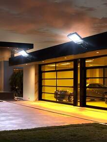 1PC Solar Powered Motion Sensor Garden Light With Remote Control, Waterproof LED Wall Lamp - Multicolor - View 5