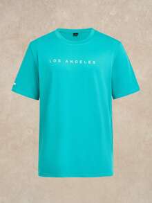 4pcs Men's Round Neck Letter Printed Stripe Short Sleeve Fashionable Loose Comfortable T-Shirt For Your Tennis Boyfriend - Multicolor - View 4