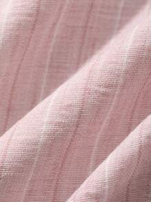 DAZY Camisón corto tipo cárdigan para mujer con ribete de volantes, manga larga, pijama de verano - Rosa - Ver 7