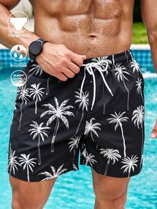 Manfinity KASUA Men's Coconut Tree Print Beach Shorts - Multicolor - View 1