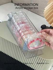 12件装透明美甲收纳盒，可堆叠亚克力美甲展示架，非常适合存放美甲贴纸，适合美甲师、DIY爱好者和新娘造型师，也是情人节和圣诞节的理想礼物。 - 無色 - 查看 12