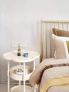 1 Piece Creative Side Table Storage Rack Modern Minimalist Beige Coffee Sofa End Table Nightstand Corner Shelf For Living Room Bedroom Balcony Small Space Furniture - Multicolor - View 5