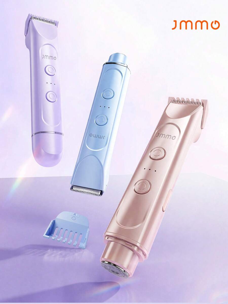 JMMO 2 In 1 Hair Clippers For Women, Rechargeable Cordless Electric Hair Trimmer & Mini Shaver With Guide Comb, Waterproof Quiet Hair Cutting Machine For Home Salon Haircut Grooming - View 1