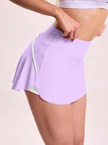 SHEIN Sovereign Charm 女款拼色休閒百搭日常旅行運動裙褲 - 彩色 - 查看 5