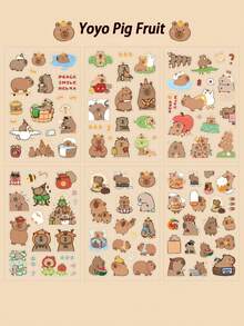 1pc Capybara Embossed Sticker, Crystal 3D Cute Sticker, Durable PVC Material, Multifunctional Decoration For Cup, Mobile Phone Shell, Laptop & DIY Crafts - Multicolor - View 9
