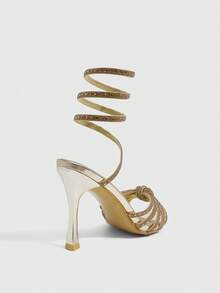 CUCCOO SZL Women's Fashion New Pointed Sexy High Heels Party Women's Sandals Summer High Heels - Gold 1 - View 3