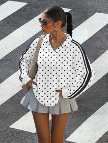 Attitoon 女款波點拼接休閒百搭日常穿搭T恤 - 彩色 - 查看 5