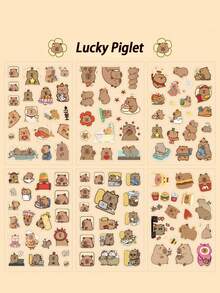 1pc Capybara Embossed Sticker, Crystal 3D Cute Sticker, Durable PVC Material, Multifunctional Decoration For Cup, Mobile Phone Shell, Laptop & DIY Crafts - Multicolor - View 8