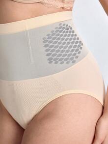 Slumbrini Nahtlose Shapewear mit hoher Taille für Damen in Große Größen, verbessert die Trainingsleistung, Bauchkontrolle, Po-Anhebung, Taillenunterstützung, nicht rollender Bund, formende Lingerie - Aprikosenfarben - Übersicht 8