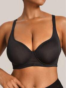 NudeFit Sujetador con aros para mujer talla grande, 1 pieza - Negro - Ver 5