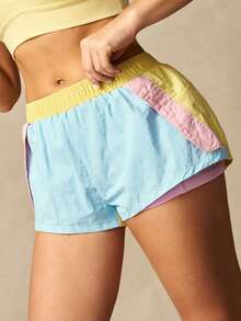 VARSIVA Women's Fashion Minimalist Contrast Color Pocket Sports Shorts For Running And Tennis - Multicolor - View 11