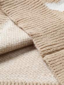 Manfinity Hypemode Men's Casual Colorblock Pattern Sweater, Autumn/Winter - Apricot - View 4