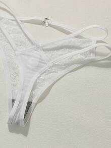 Divavoom 3pcs Seamless Lace Patchwork Panties Set - White - View 5