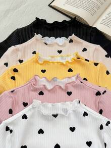 SHEIN 嬰兒與女嬰上衣多件組，可愛甜美休閒日常穿著 - 彩色 - 查看 5