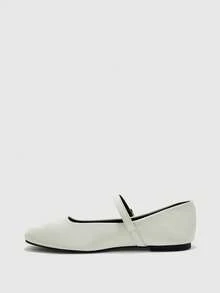 CUCCOO BIZCHIC Ladies Four Seasons Commuter Elegant Leisure Vacation Comfortable Soft Solid Soft Light Textured Flat Shoes - White - View 8