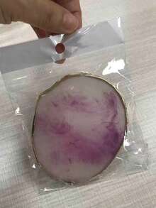 瑪瑙風樹脂指甲油調色盤附金邊,圓形凝膠指甲油調色盤,美甲刷具組,DIY美甲展示板與繪畫調色盤,多功能美學調色盤,適合沙龍與居家使用 - 彩色 - 查看 14