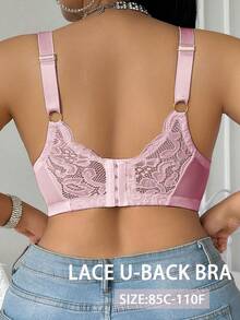 Divavoom Plus Size Lace Underwire Bra, 1pc - Pink - View 3