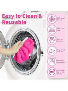 1/2/3/4/5/6 PCS Super Absorbent Reusable Polyester Mop Pads Cleaning Cloths For Dry Wet Floor Home Easy Change Washable Quick Dry Floor Cleaning Mop Refill - multicolor - View 3