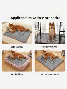 1PC Waterproof Pet Mat Dog Pad Cat Pad Durable Bite Resistant Scratch Resistant For Small Medium Large Dogs Cats All Season Pet Bed For Pets - Khaki - View 8