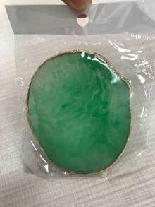 瑪瑙風樹脂指甲油調色盤附金邊,圓形凝膠指甲油調色盤,美甲刷具組,DIY美甲展示板與繪畫調色盤,多功能美學調色盤,適合沙龍與居家使用 - 彩色 - 查看 19