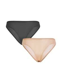 Ocili 女款三角內褲 網布無縫工藝 極簡純色 2件/包 - 彩色 - 查看 6