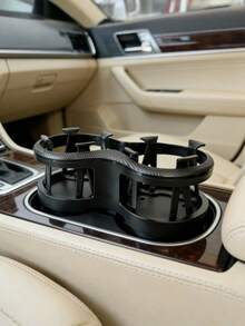 1件裝汽車通用雙杯架，車內多功能飲料瓶收納架，穩固咖啡杯與水瓶置物架，適合汽車旅行使用 - 多色 - 查看 4