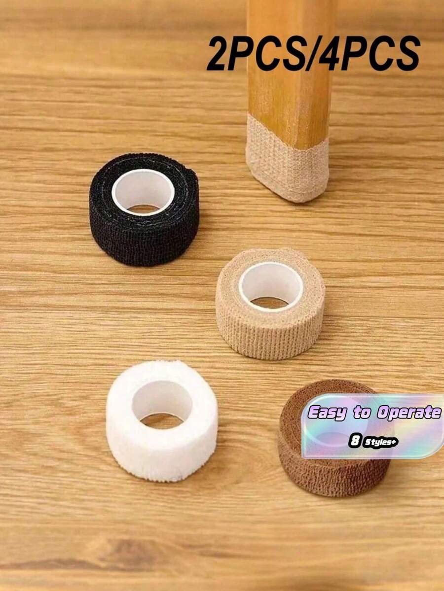 2/4 rollos de protectores autoadhesivos para patas de silla, cubiertas clásicas antideslizantes y reductoras de ruido, con diseño parcial de limpieza y sellado, adecuadas para mesas, sillas, sofás, antideslizantes y resistentes al desgaste, cubiertas protectoras insonorizadas, se pueden cortar en múltiples piezas. (Lea las instrucciones antes de usar)