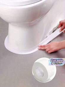 1 Roll Self Adhesive Waterproof Mold Resistant Sealing Tape Toilet Seam Sticker Vinyl Decal For Kitchen Bathroom Sink Home Spring Decoration Daily Household Interior Renovation And Decor Supplies. - White - View 2